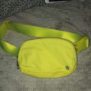 High liter yellow lululemon belt bag